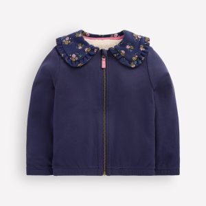 Fleece Lined Zip-Through-Navy