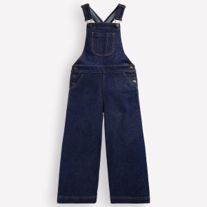 Wide Leg Overalls-Dark Wash Denim