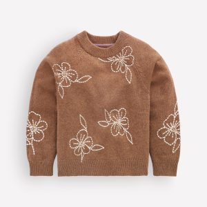 Crew Neck Sweater-Tortoise Shell Marl