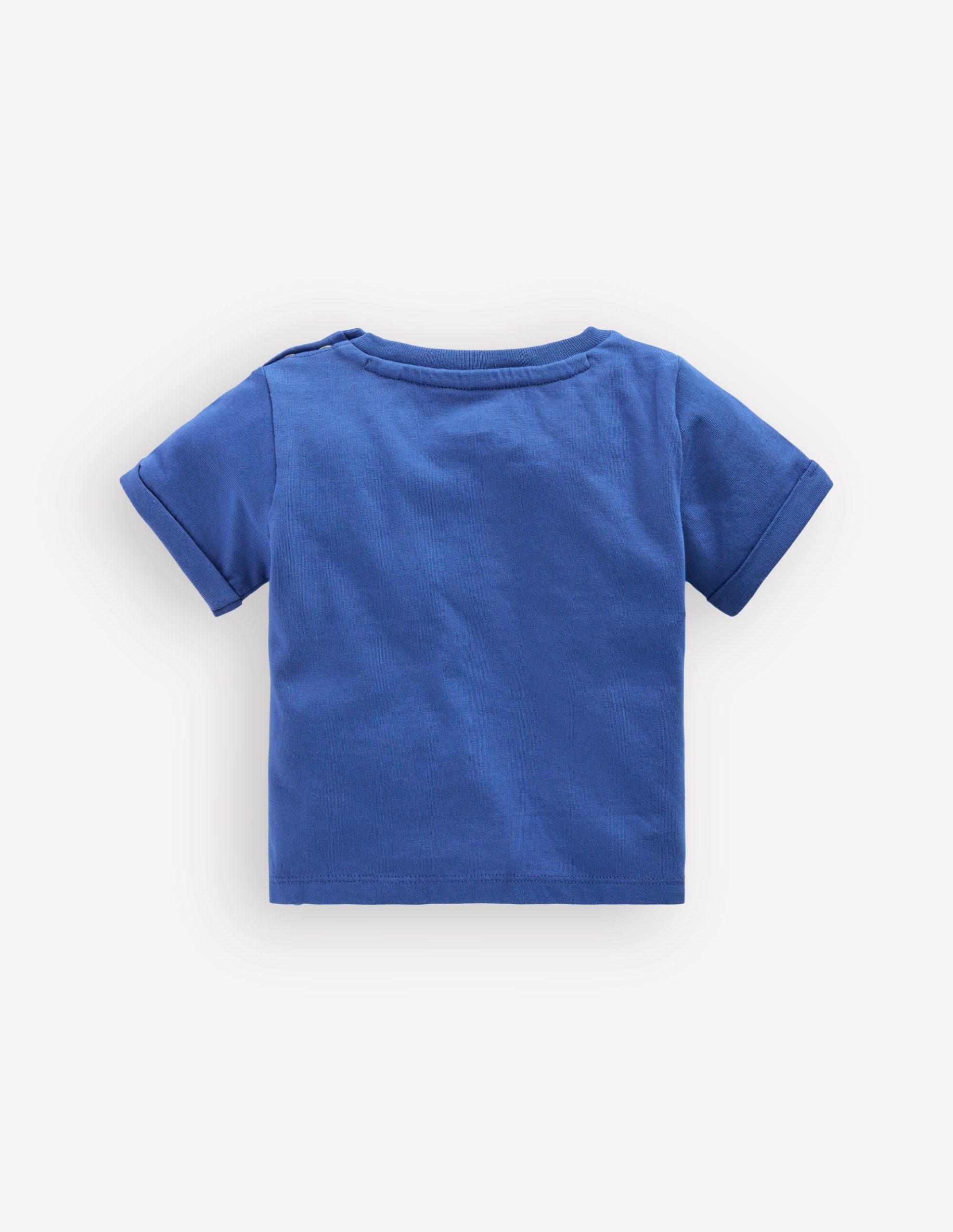 Short Sleeve Logo T-Shirt-Blue Elephant Patchwork - Image 2