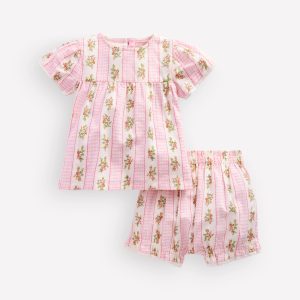 Woven Bloomers Play Set-Pink Gingham Floral