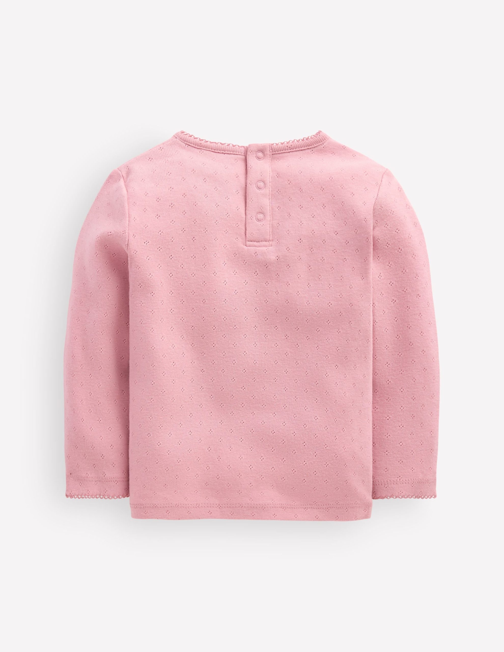 Cotton Pointelle Top-Pink - Image 2