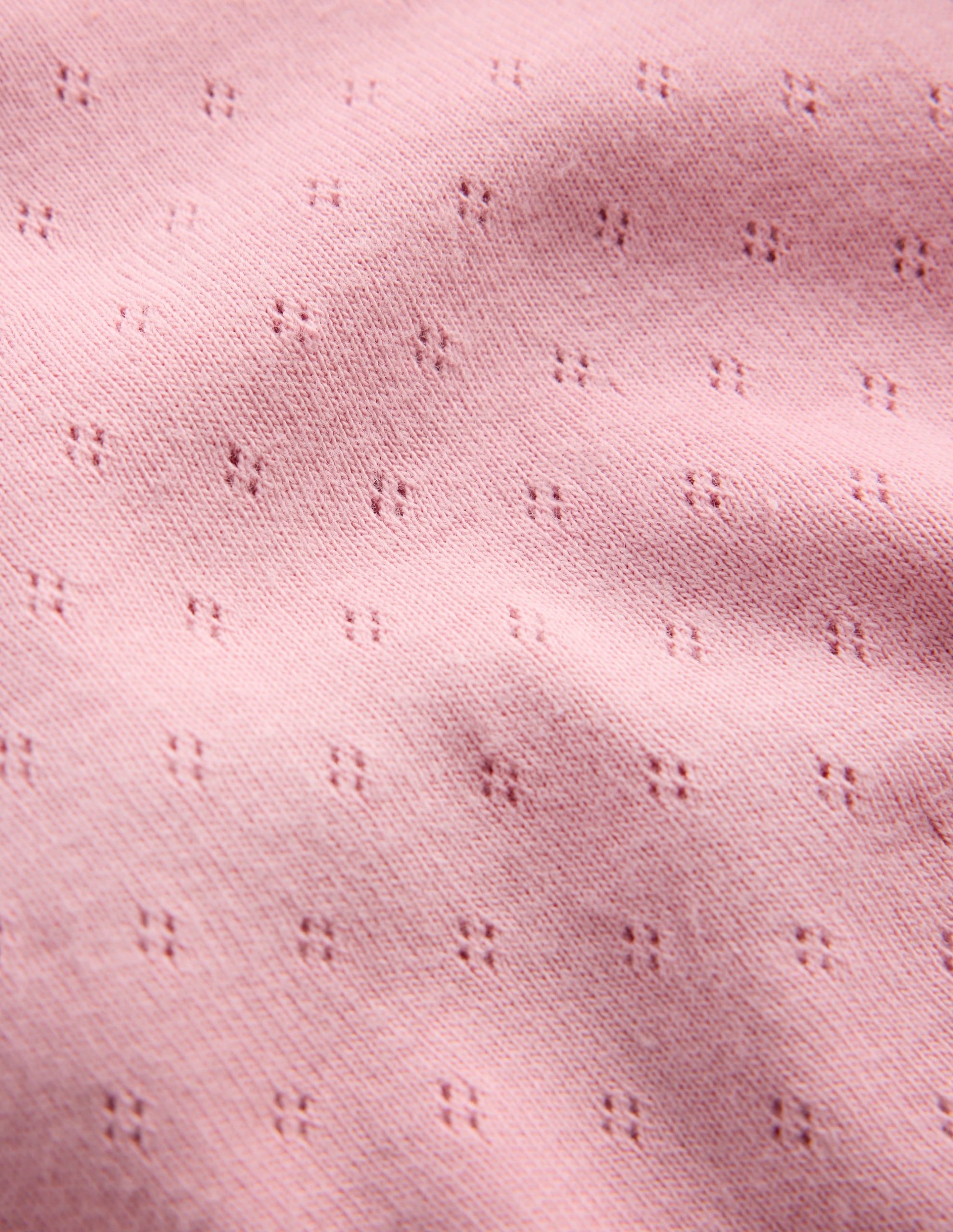 Cotton Pointelle Top-Pink - Image 3