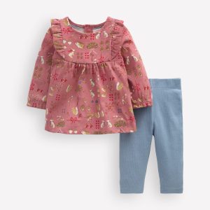 Jersey Tunic Set-Vintage Rose Woodland Friends