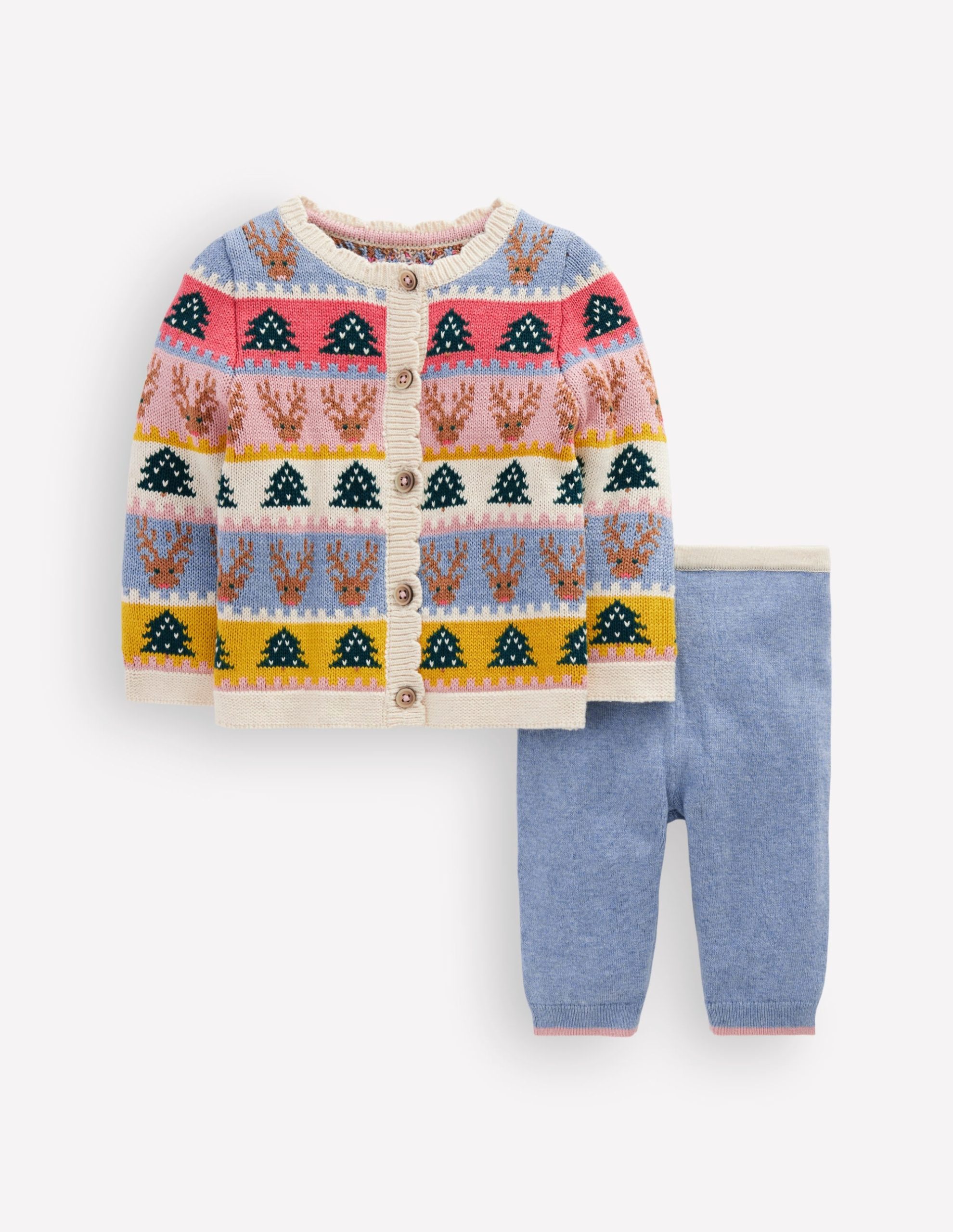 Fair Isle Knitted Play Set-Multi Festive