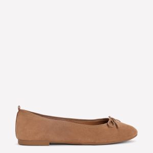 Patti Round Toe Ballet Flats-Ginger Snap Suede