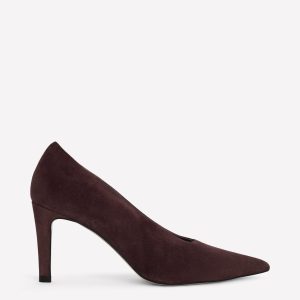 Pointed Court Shoes-Chocolate