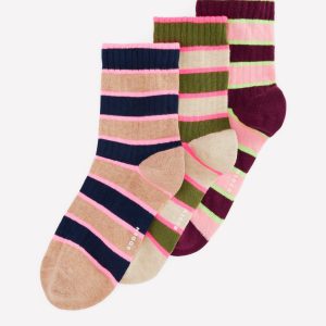 Neon Pop Stripe Socks 3-pack-Neon Stripe