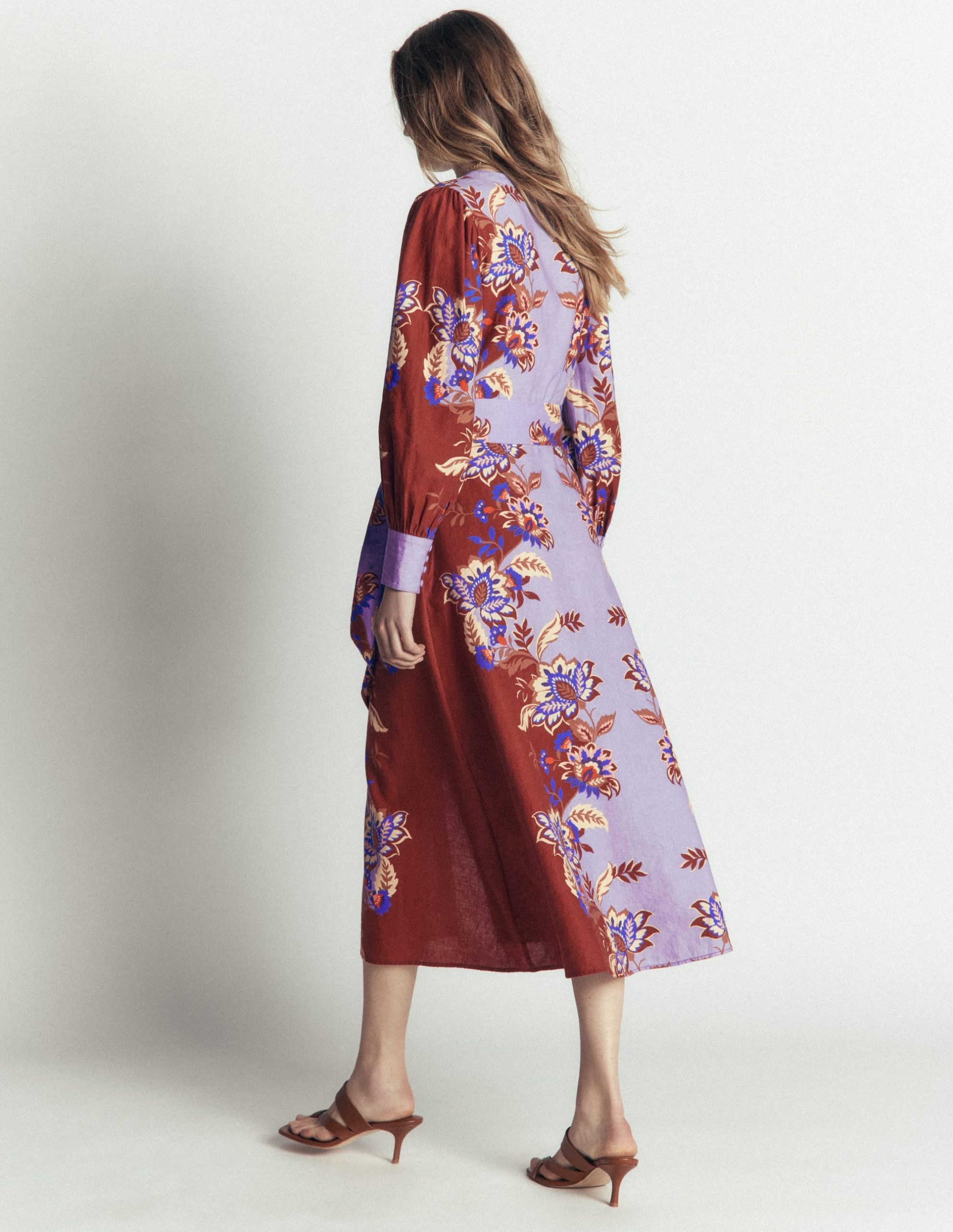 Blouson Sleeve Occasion Dress-Multi. Super Bloom - Image 3