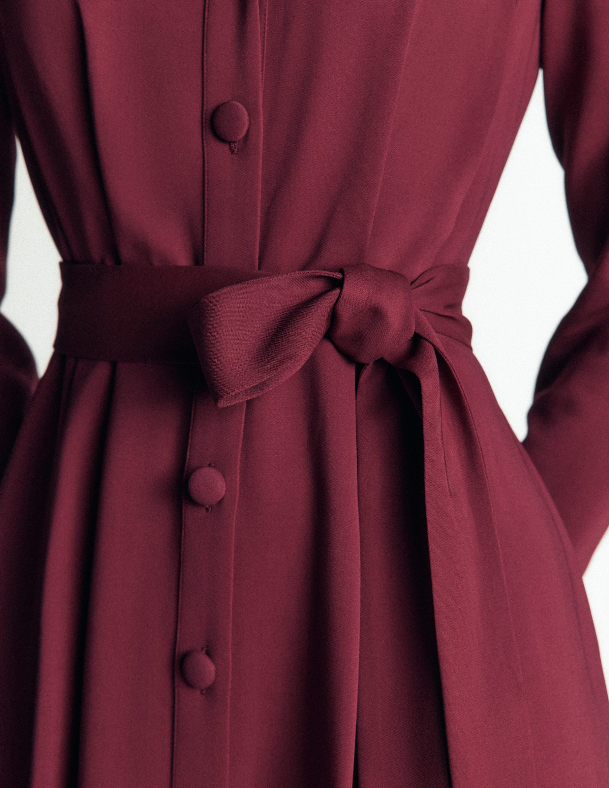 Kate Pleated Shirt Dress-Deep Wisteria - Image 4