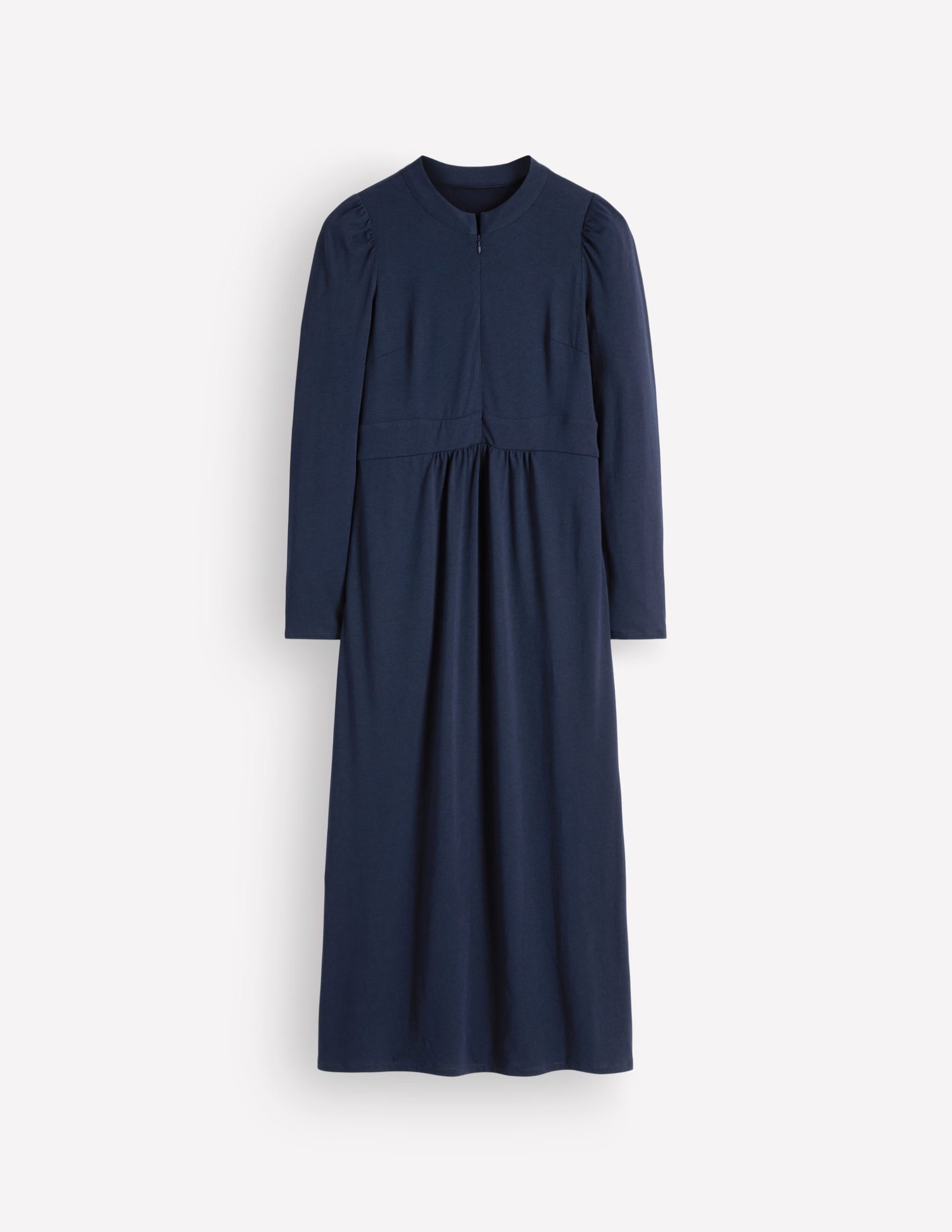 Hope Zip Detail Jersey Dress-Navy - Image 5