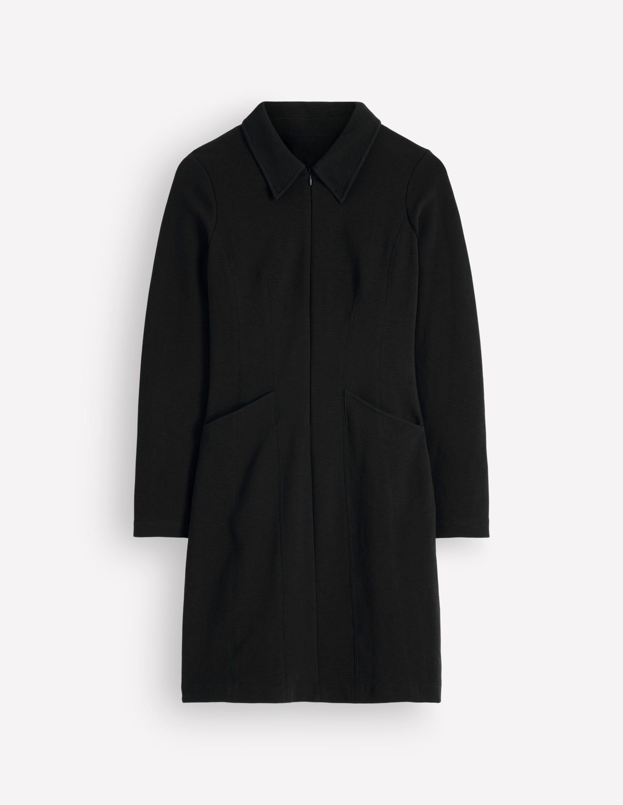 Nia Ottoman Long Sleeve Dress-Black - Image 5