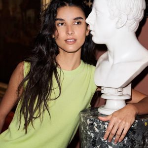 Elsie Cashmere Tank-Sweet Mint