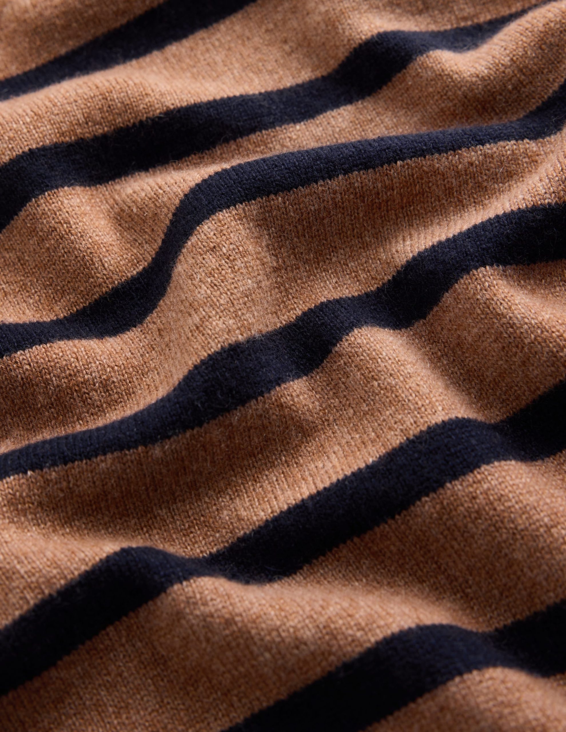 Elsie Cashmere Crew Sweater-Warm Ginger. Stripe - Image 6