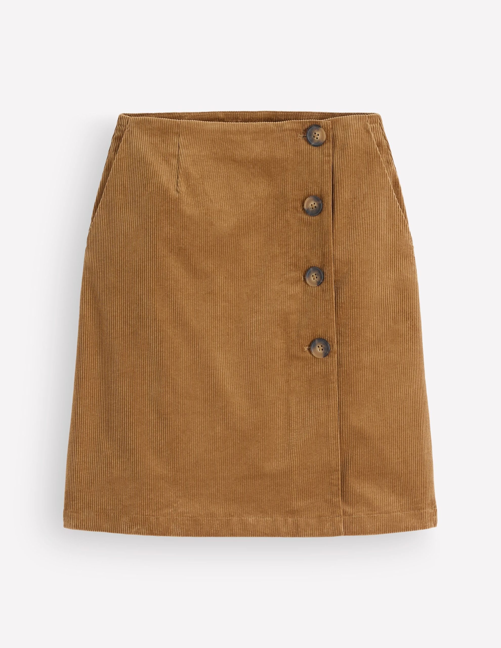 Evelyn Button Cord Wrap Skirt-Gingerbread - Image 5