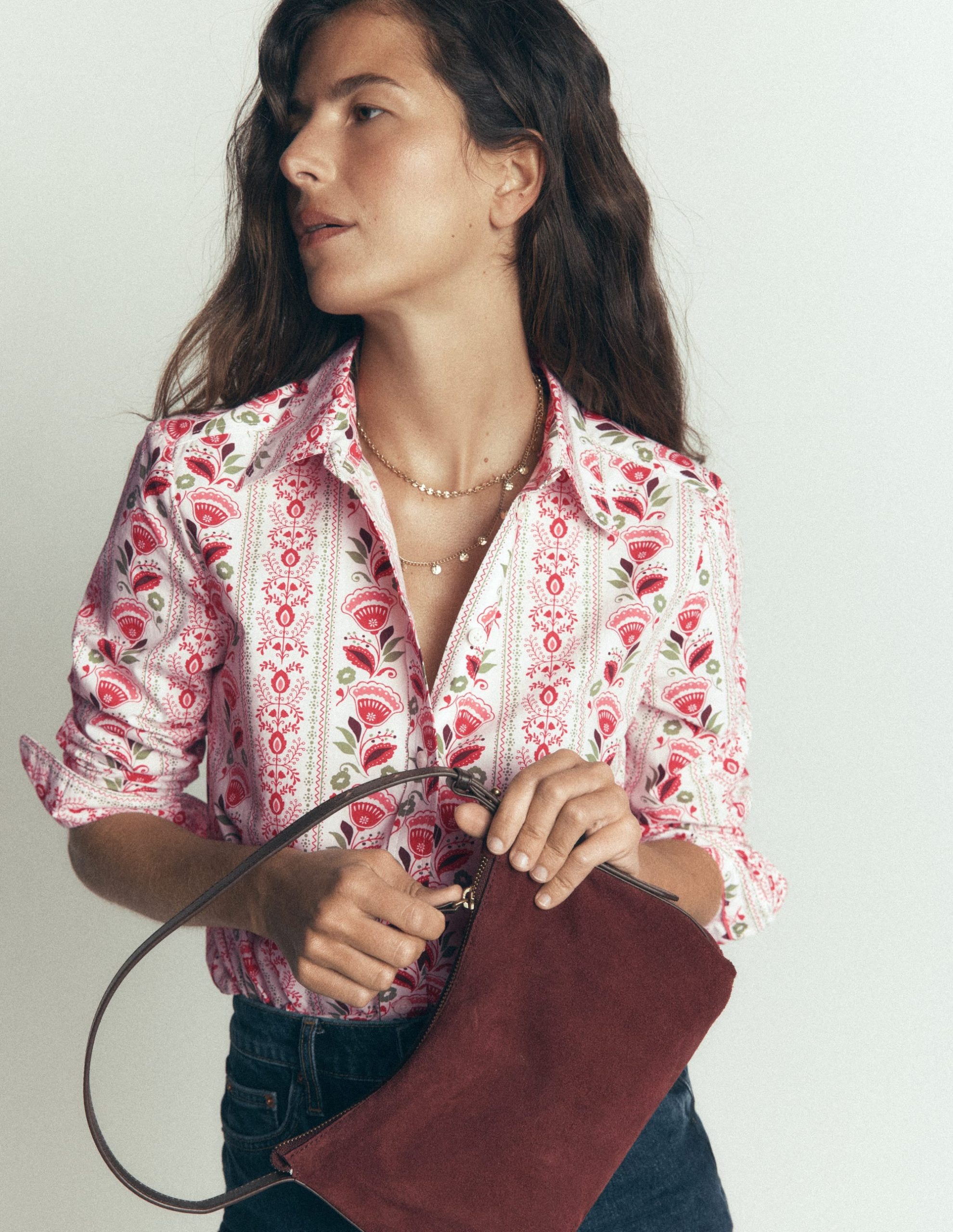 The New Sienna Cotton Shirt-Ivory. Petal Trail - Image 5