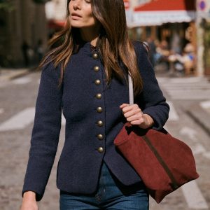 Hereford Boiled Wool Jacket-Navy