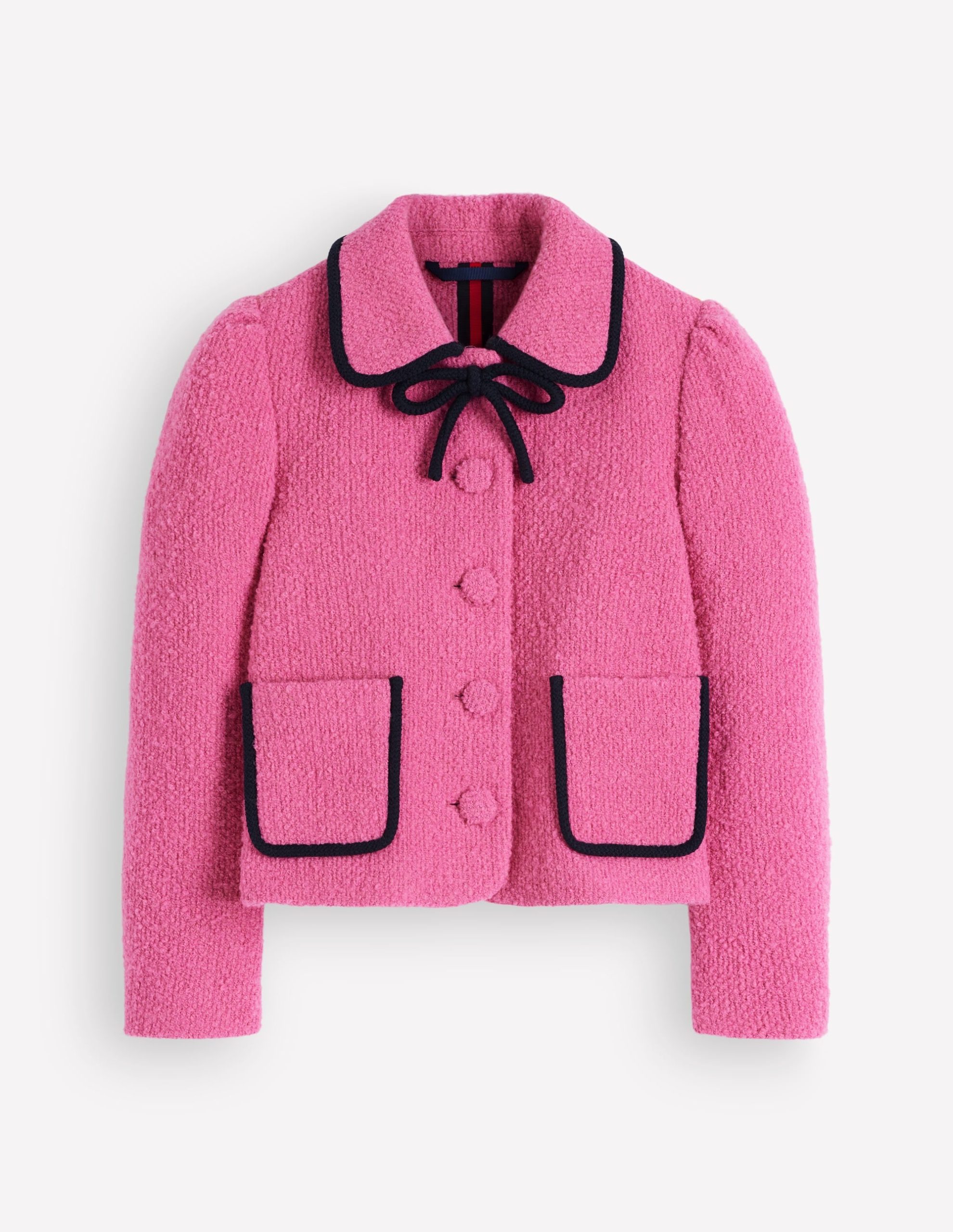 Branscombe Bow Jacket-Pink Solid - Image 7