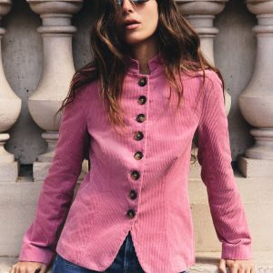 Hereford Military Cord Jacket-Pink Heather