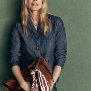 Dartmouth Twill Blazer-Indigo