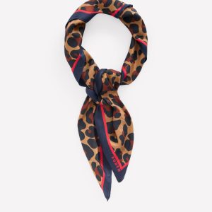 Elisabeth Silk Square Scarf-Multi. Cheetah Pop