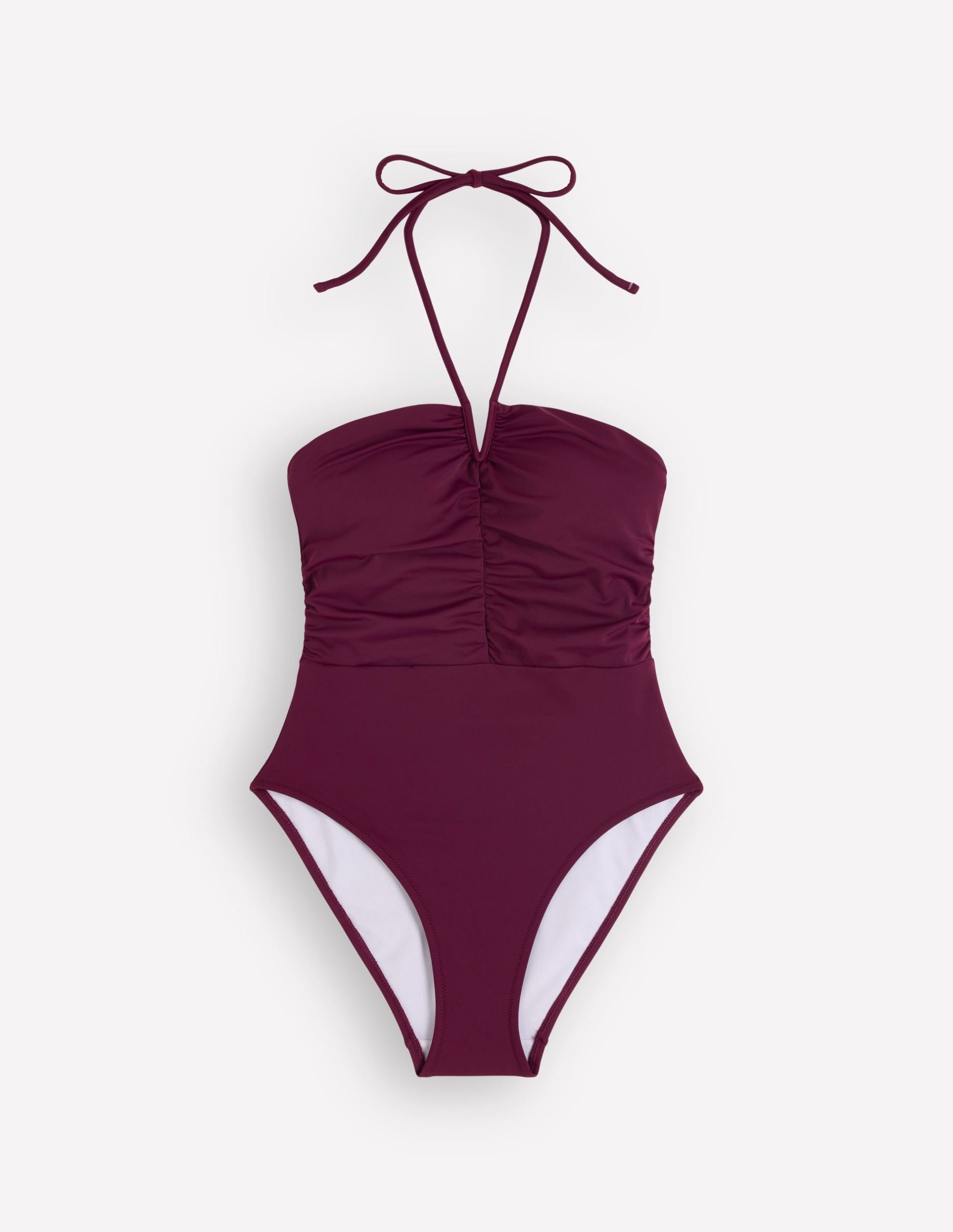 Gather String Swimsuit-Chocberry - Image 5