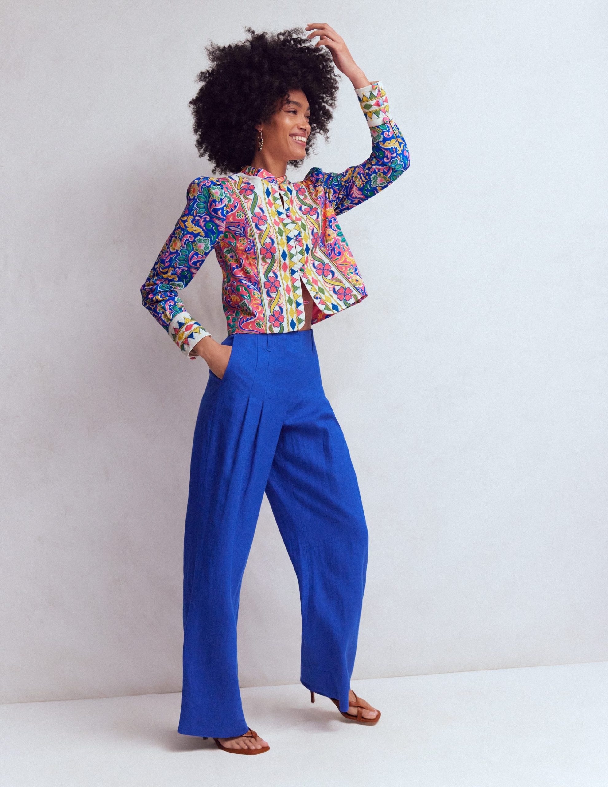 Printed Trim Jacket-Multi. Enchanting Bouquet - Image 7
