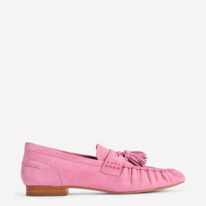 Soft Ruched Loafers-Pink Parfait