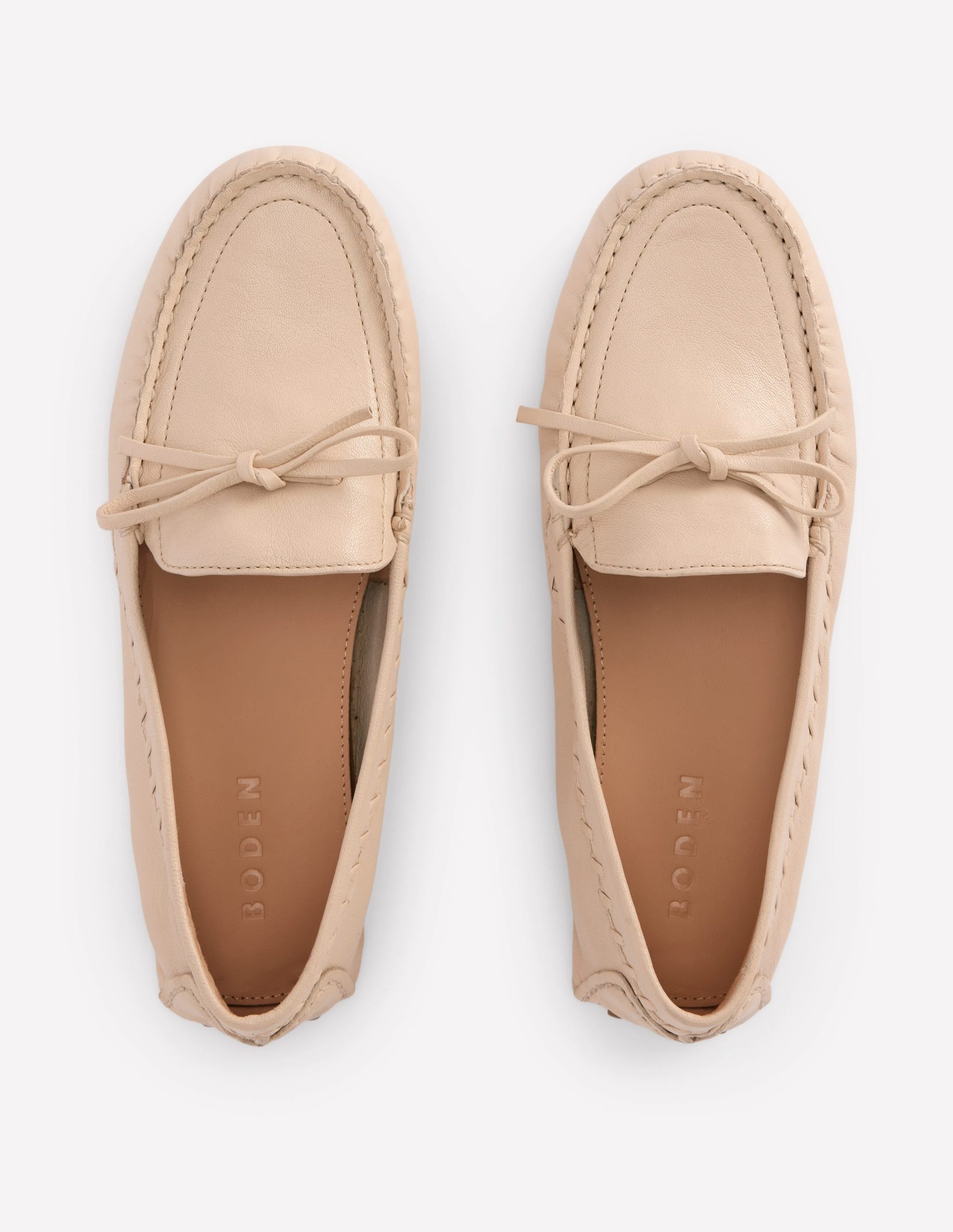 Heidi Stitched Soft Loafers-Ecru - Image 7