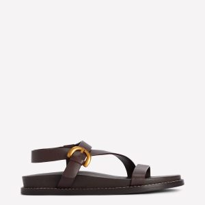 Chunky Asymmetric Sandal-Chocolate