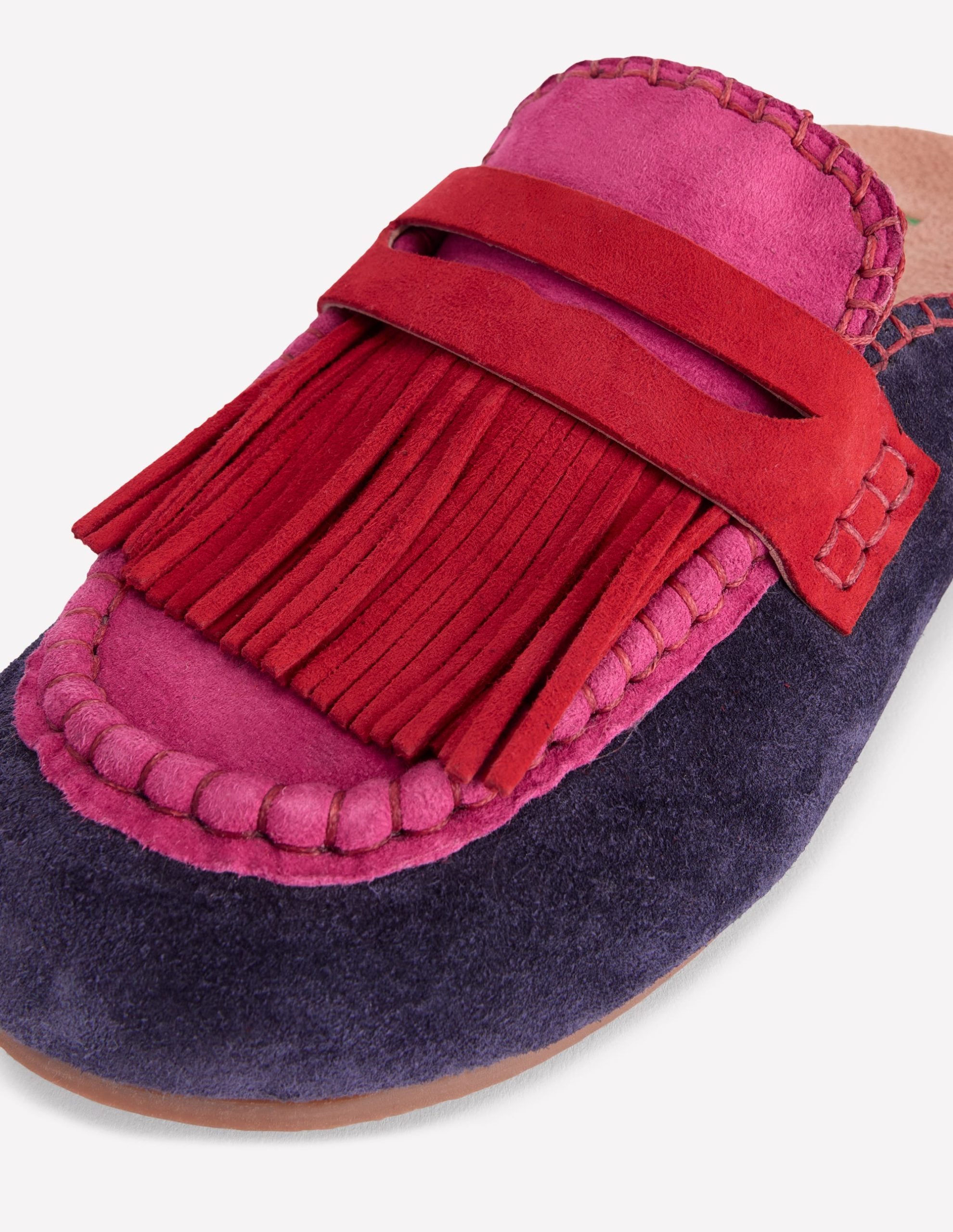 Etta Ghillie Mule Clogs-Colourblock - Image 4