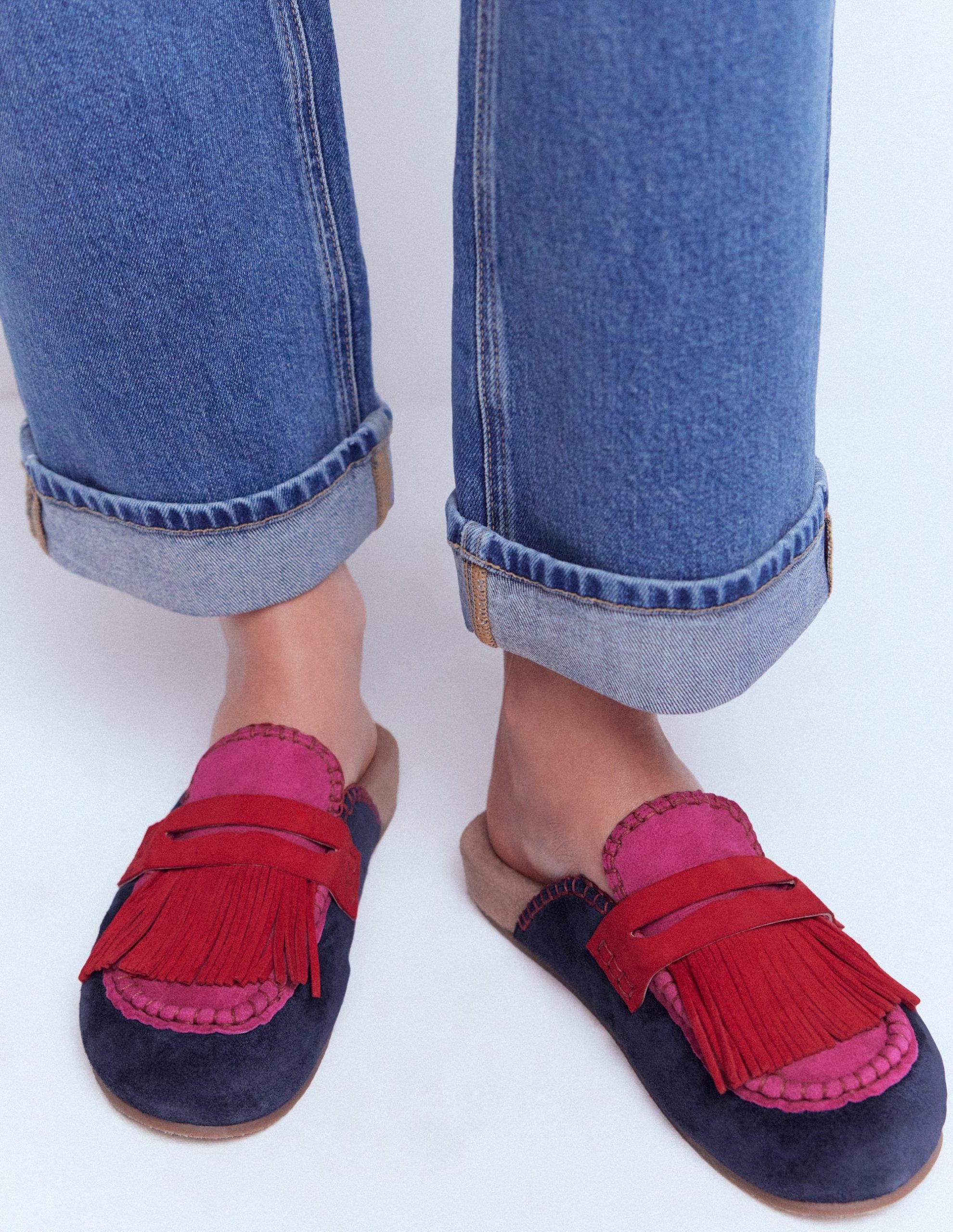 Etta Ghillie Mule Clogs-Colourblock - Image 2