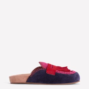 Etta Ghillie Mule Clogs-Colourblock