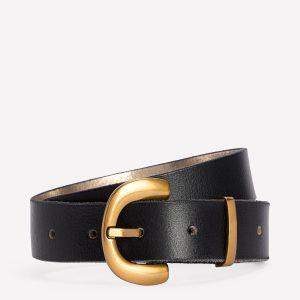 Chunky Buckle Belt-Black