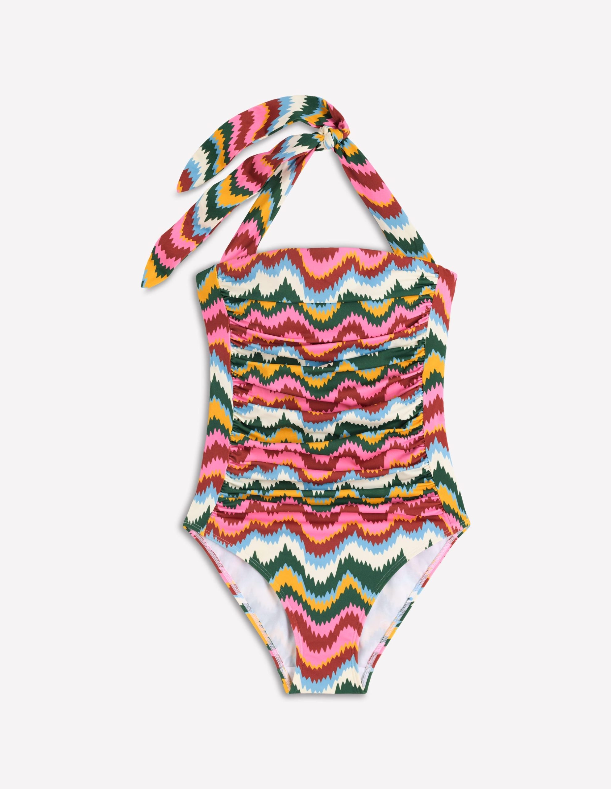 Kythira Ruched Swimsuit-Multi. Zig Zag Wave - Image 6