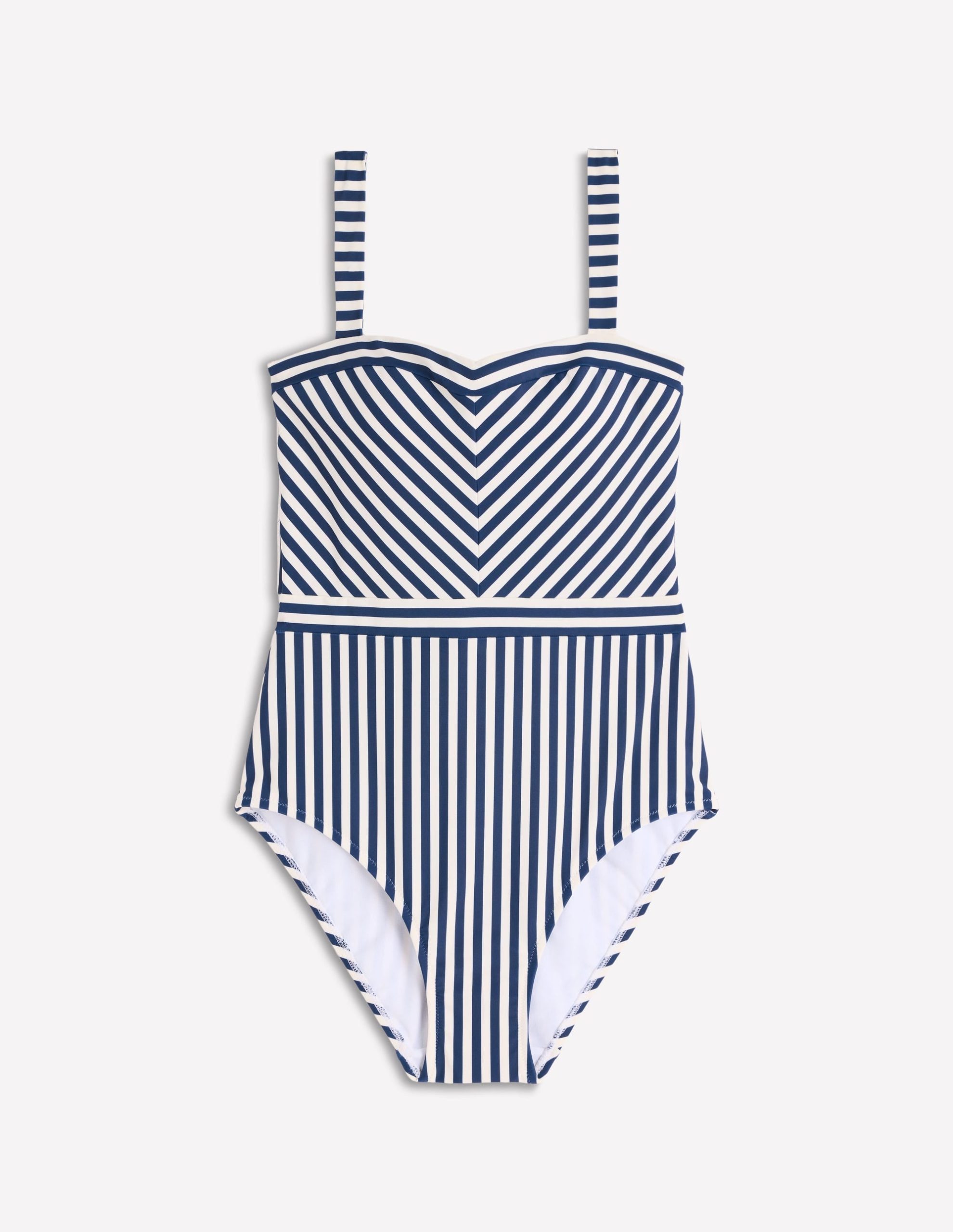 Clean Sweetheart Swimsuit-Navy and Ivory Stripe - Image 5