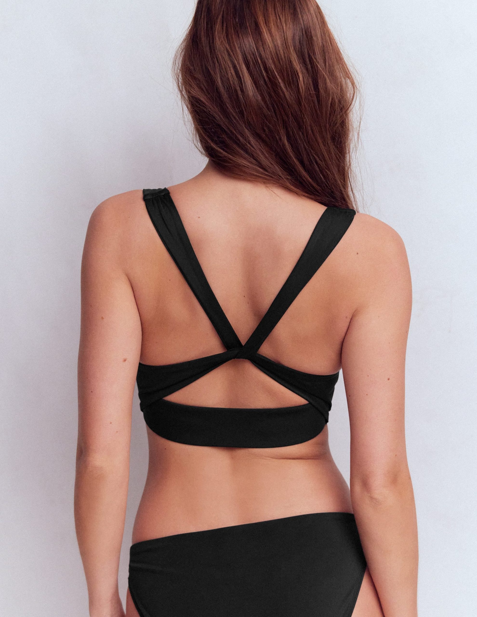 Mykonos Deep V Bikini Top-Black - Image 3