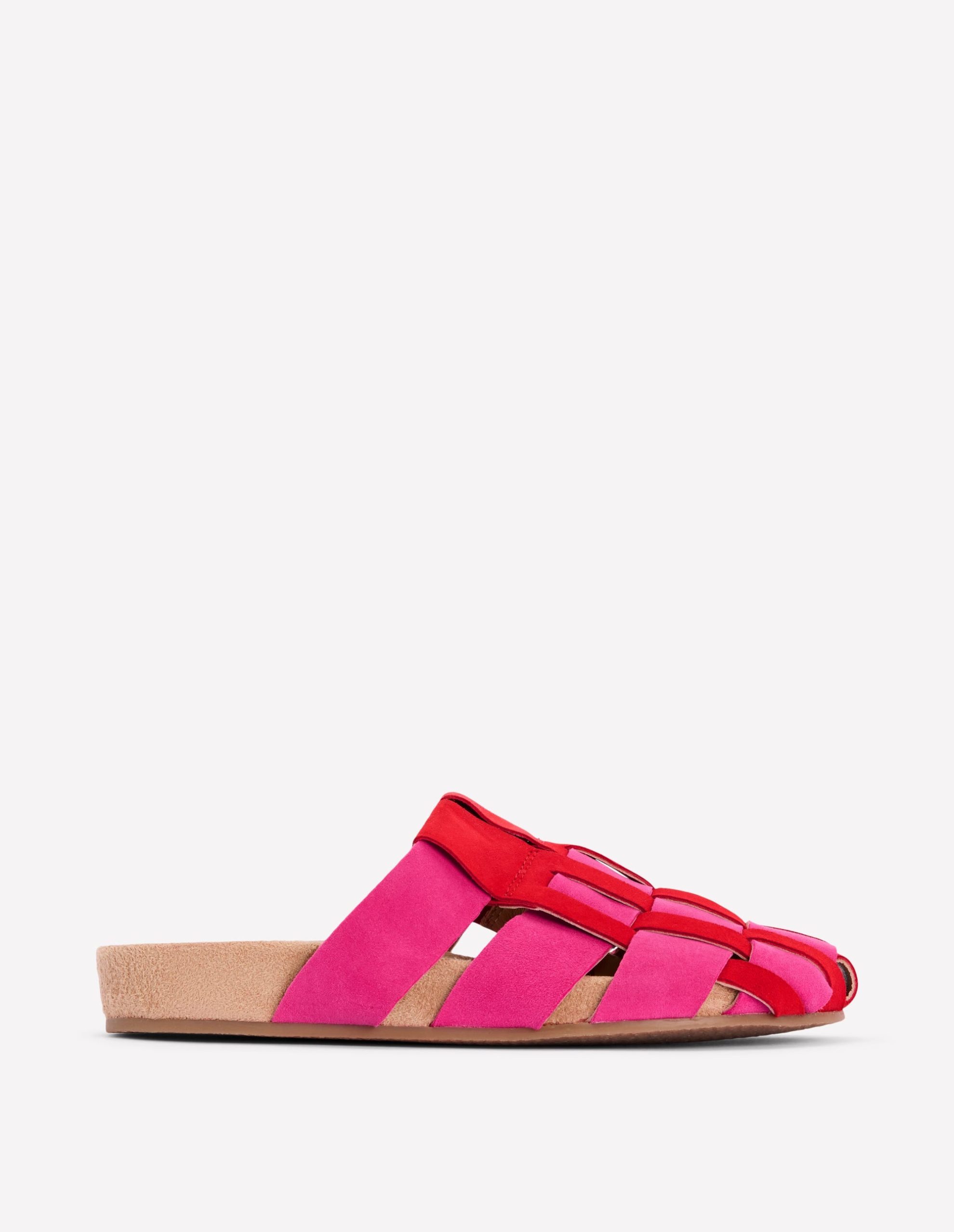 Loretta Multi Strap Clog-Pink/Red
