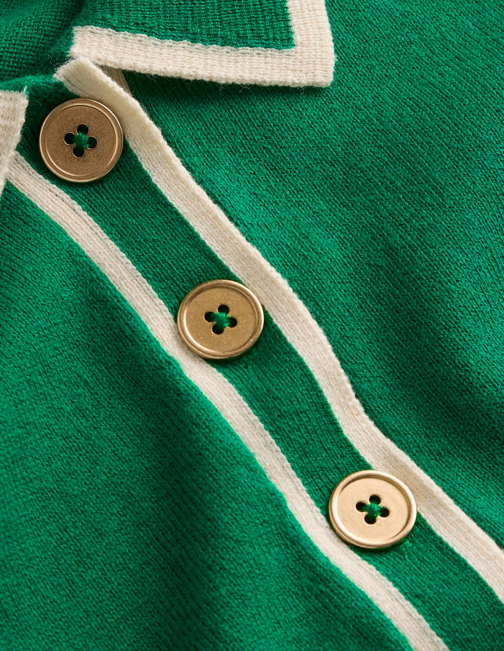 Collared Knitted Midi Dress-Fresh Green - Image 6