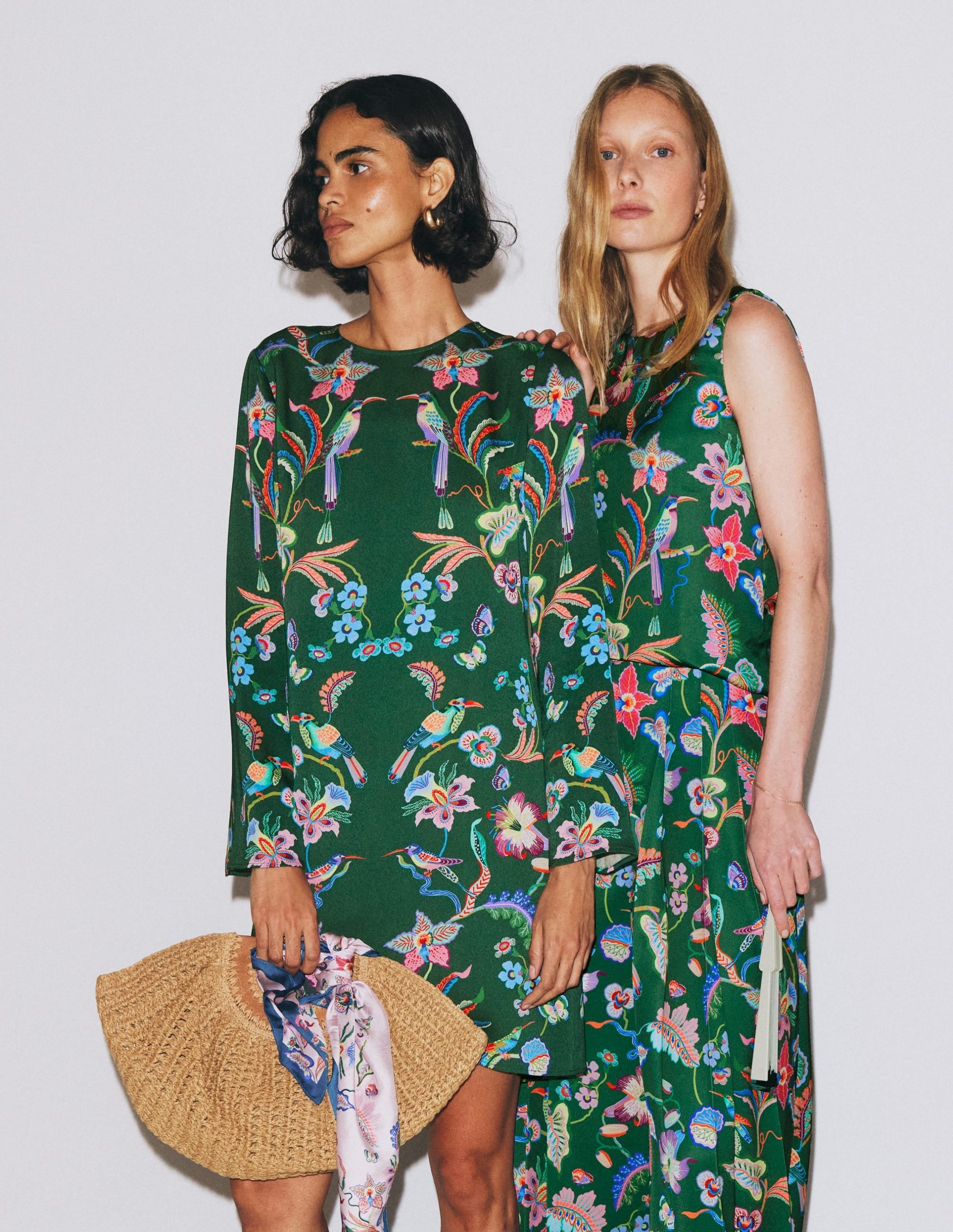 Flared Sleeve Shift Dress-Multi. Orchid Canopy - Image 5