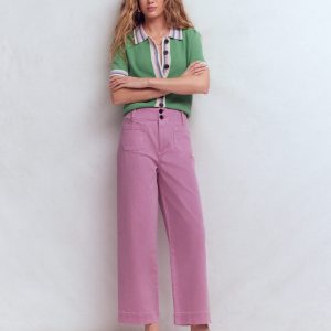 Primrose Cropped Pants-Clover Purple