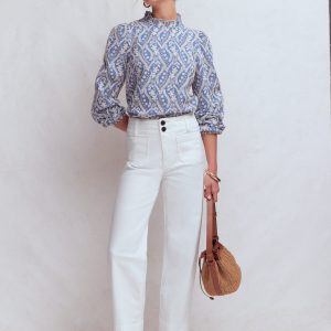 Primrose Cropped Pants-White