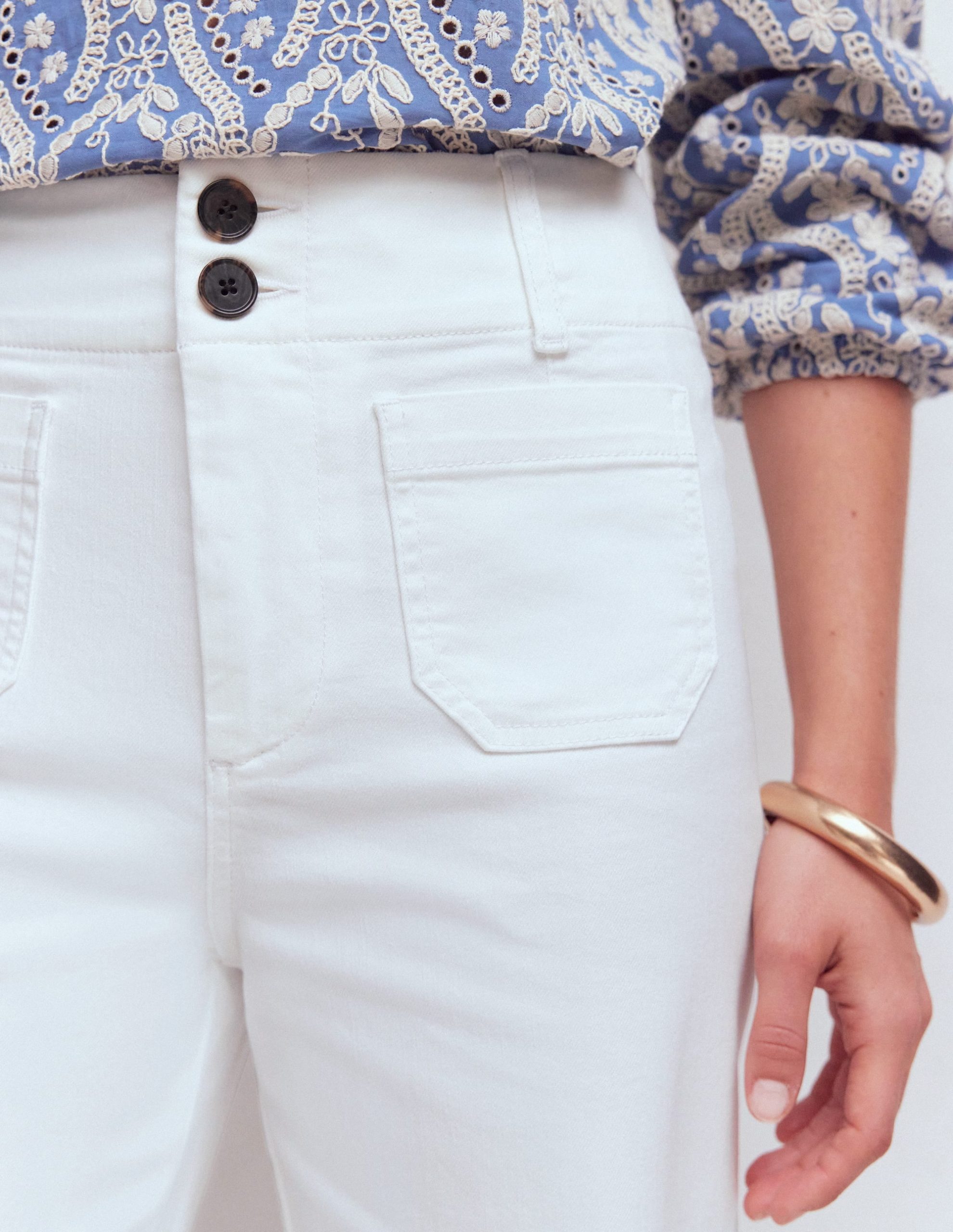 Primrose Cropped Pants-White - Image 2