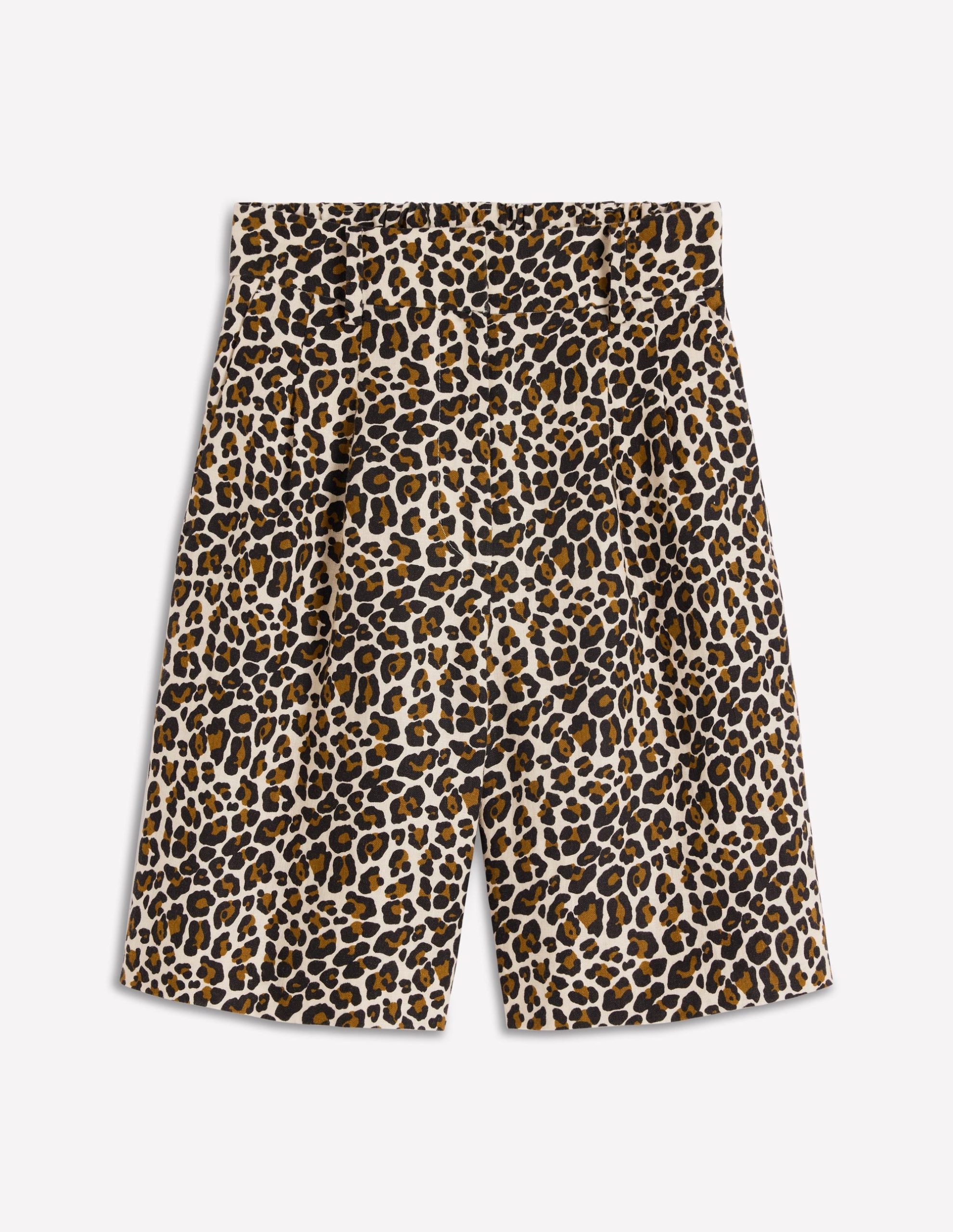 Kensington Linen Shorts-Almond Milk. Cheetah Pop - Image 7