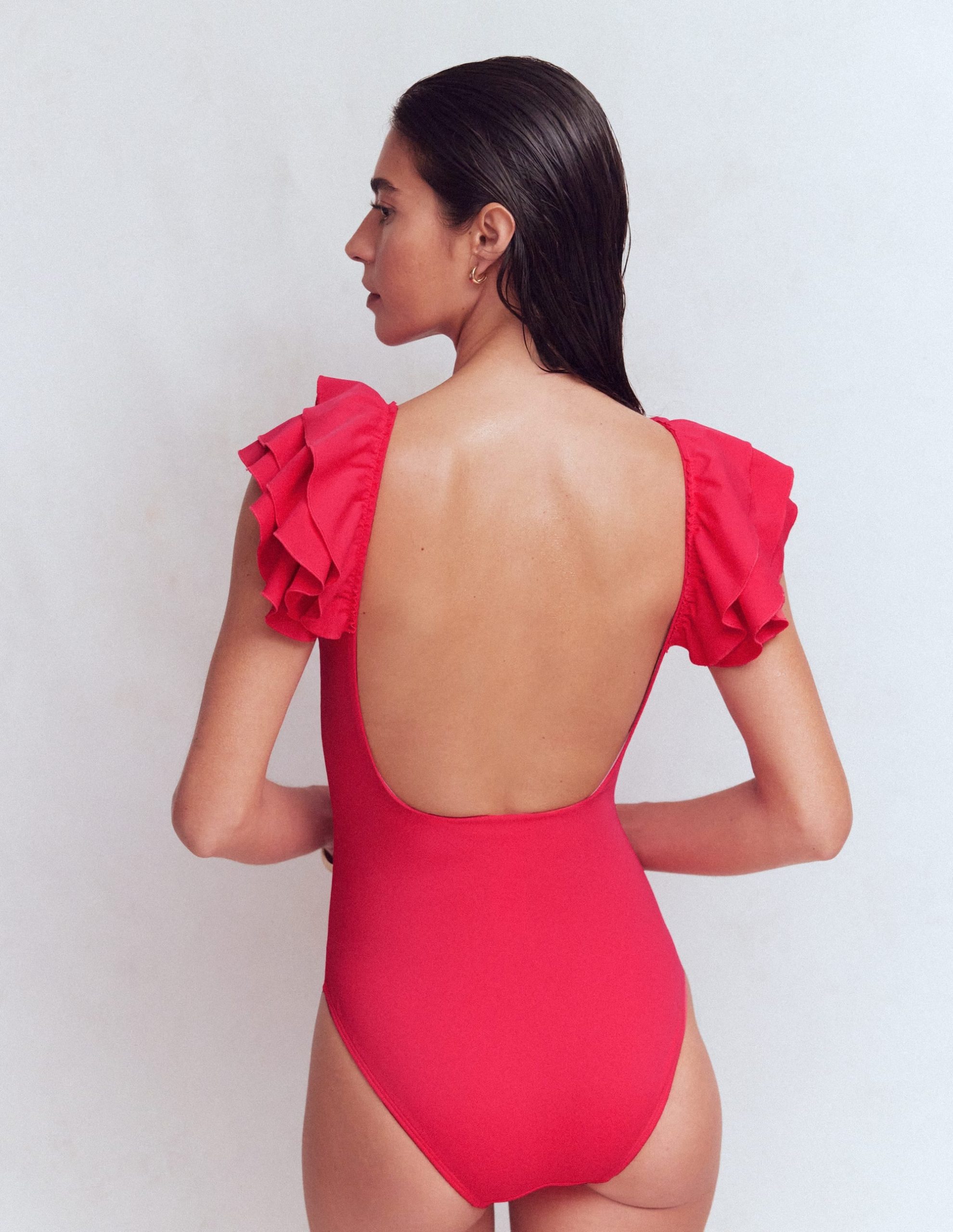 Mega Ruffle Swimsuit-Rosy - Image 3