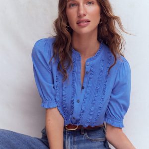 Eda Ruffle Front Shirt-Regatta