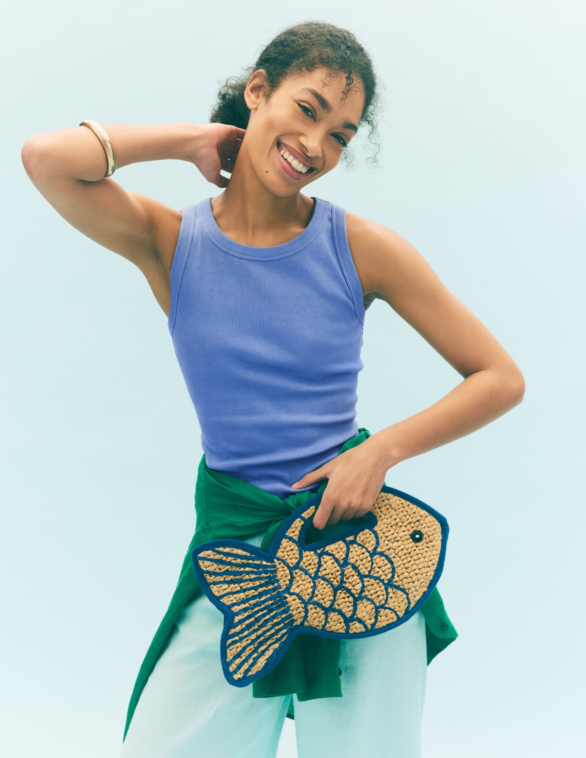 Ribbed Racer Vest-Cabin Blue - Image 6