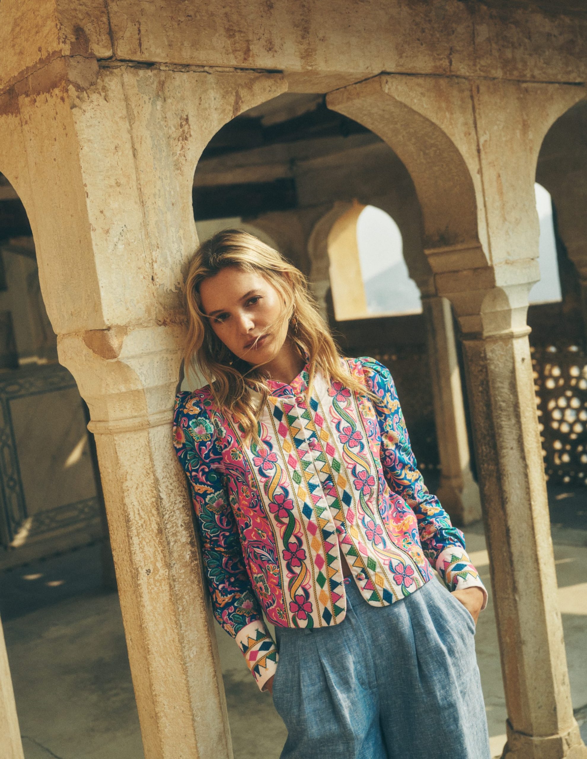 Printed Trim Jacket-Multi. Enchanting Bouquet - Image 8