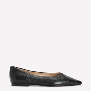 Nigella Pointed Toe Flats-Black