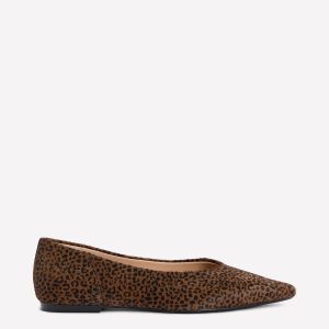 Nigella Pointed Toe Flats-Mini Leopard